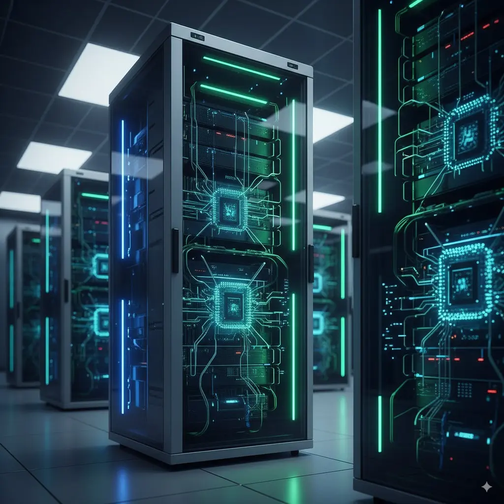 Rack de servidores para una solución de IA en local (on-premise) que garantiza la soberanía del dato.